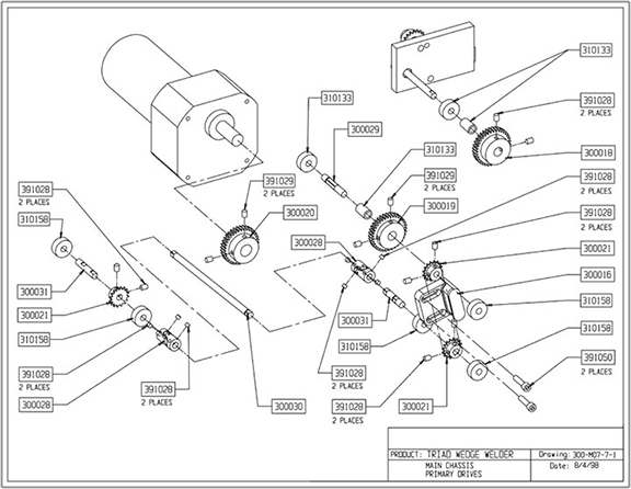 Triad-Part-Main Chassis Primary Drives